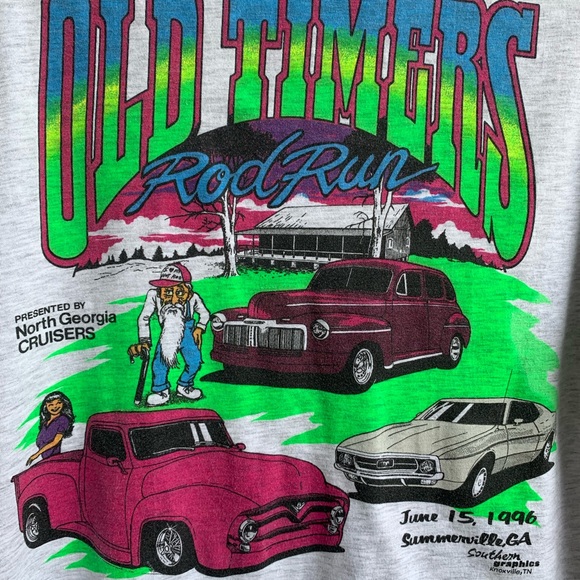 Vintage 1996 Road Run Old Timers Polo shirt size L - Picture 4 of 9